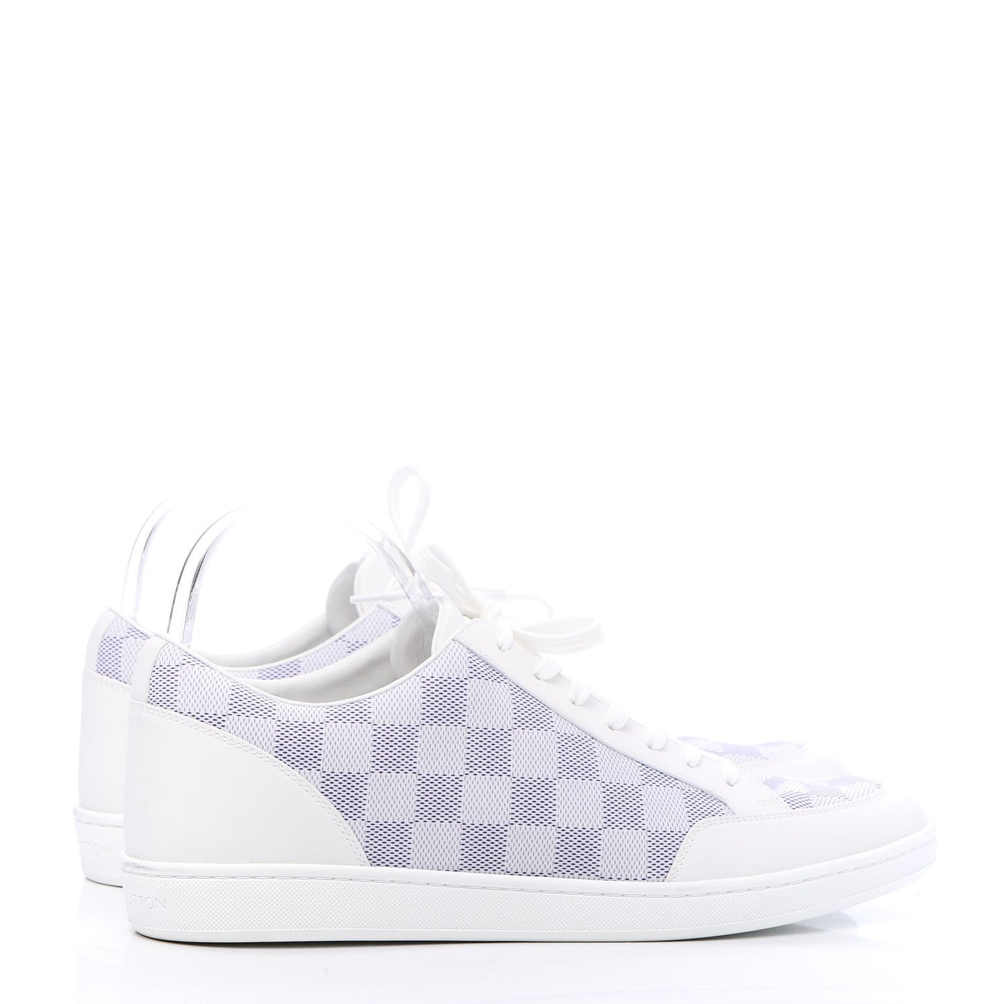 Calfskin Damier Azur Mens Offshore Sneakers 9.5 White