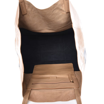 Celine Lambskin Horizontal Bi-Cabas Nude Black 7 of 10