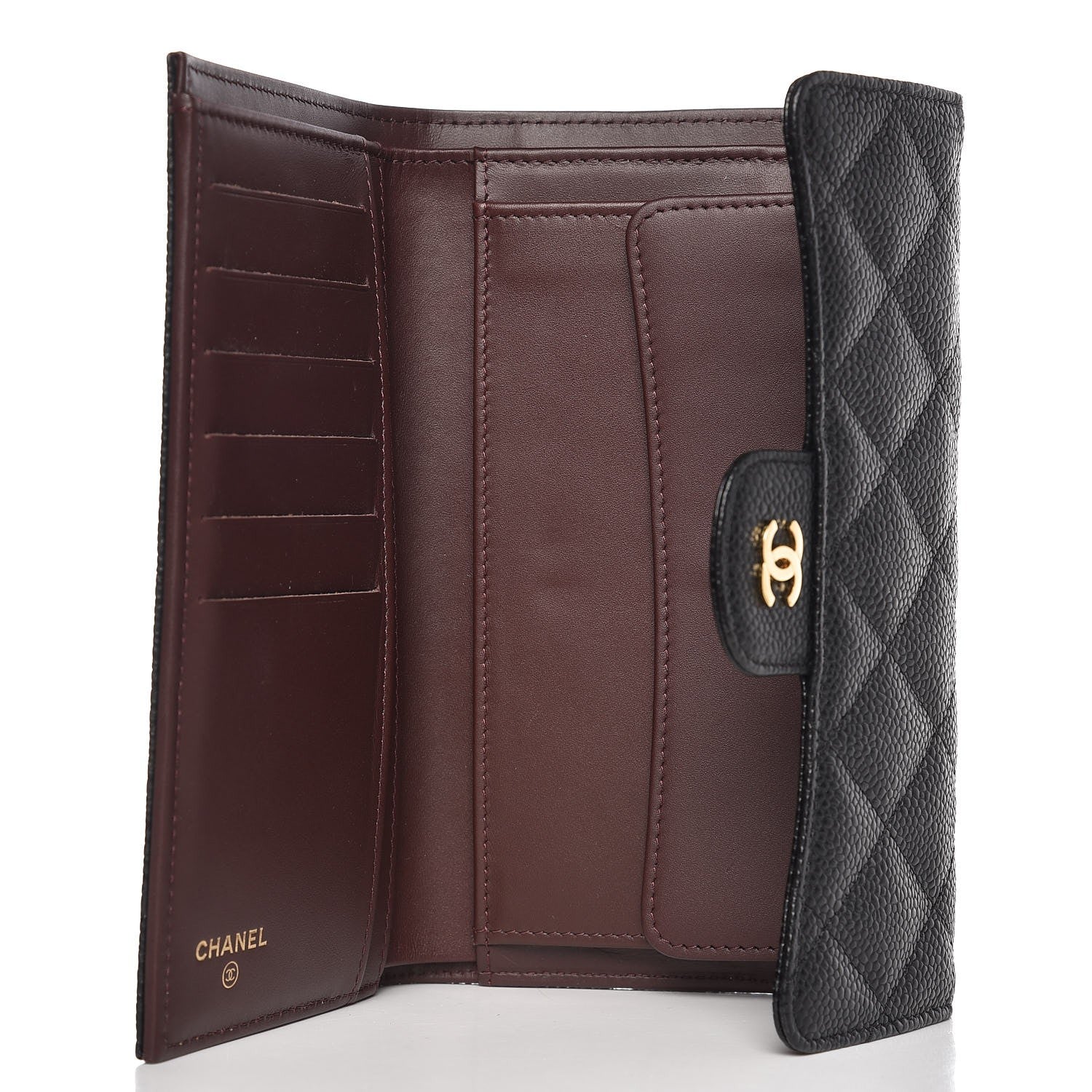Chanel Caviar Quilted Large Flap Wallet Black 5 of 9
