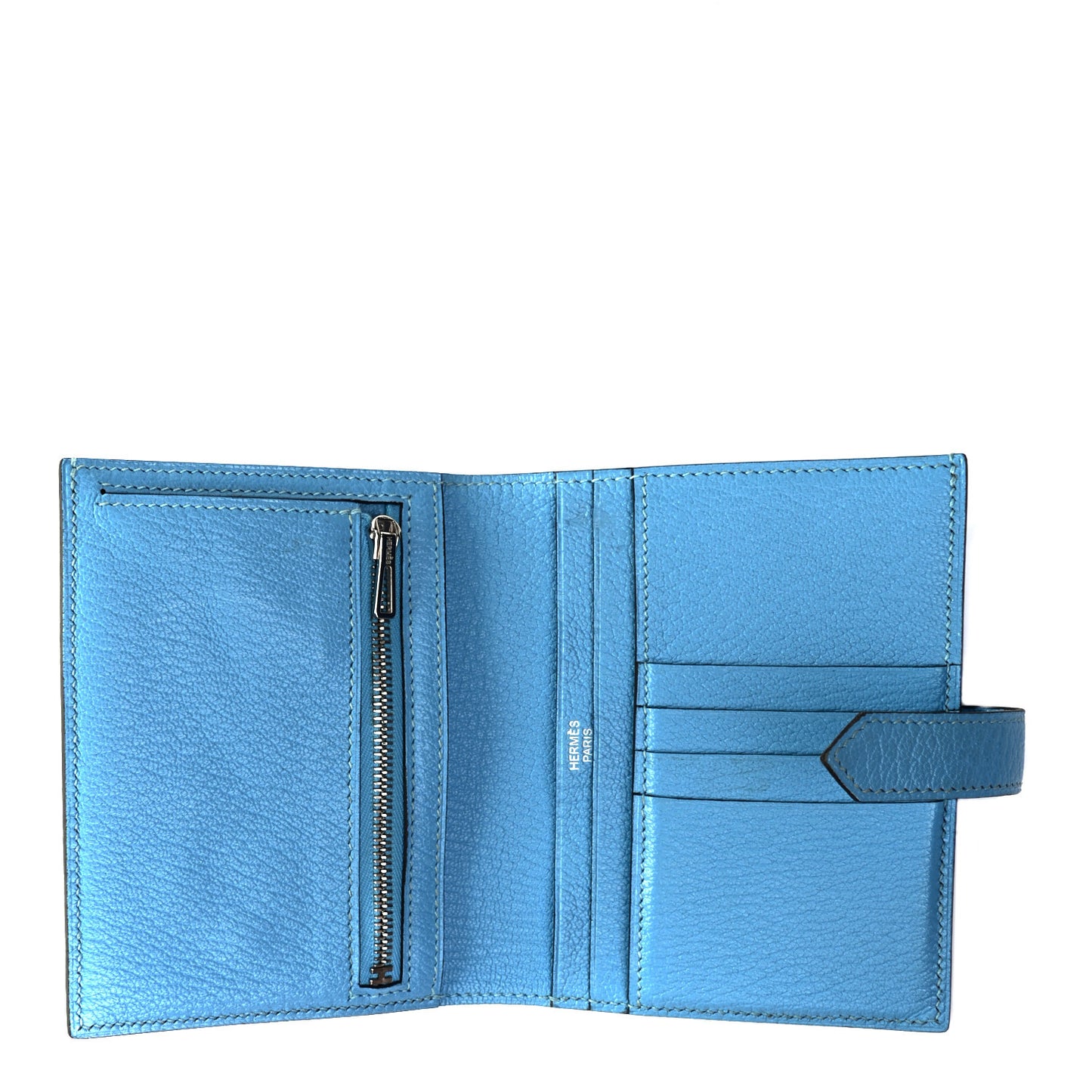 Chevre Mysore Bearn Compact Wallet Celeste
