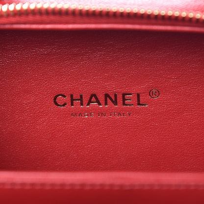 Chanel Caviar Quilted Small CC Filigree Vanity Case Red 6 of 9