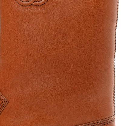 Chanel Calfskin CC Logo Mid Calf Boots 38.5 Caramel 12 of 12
