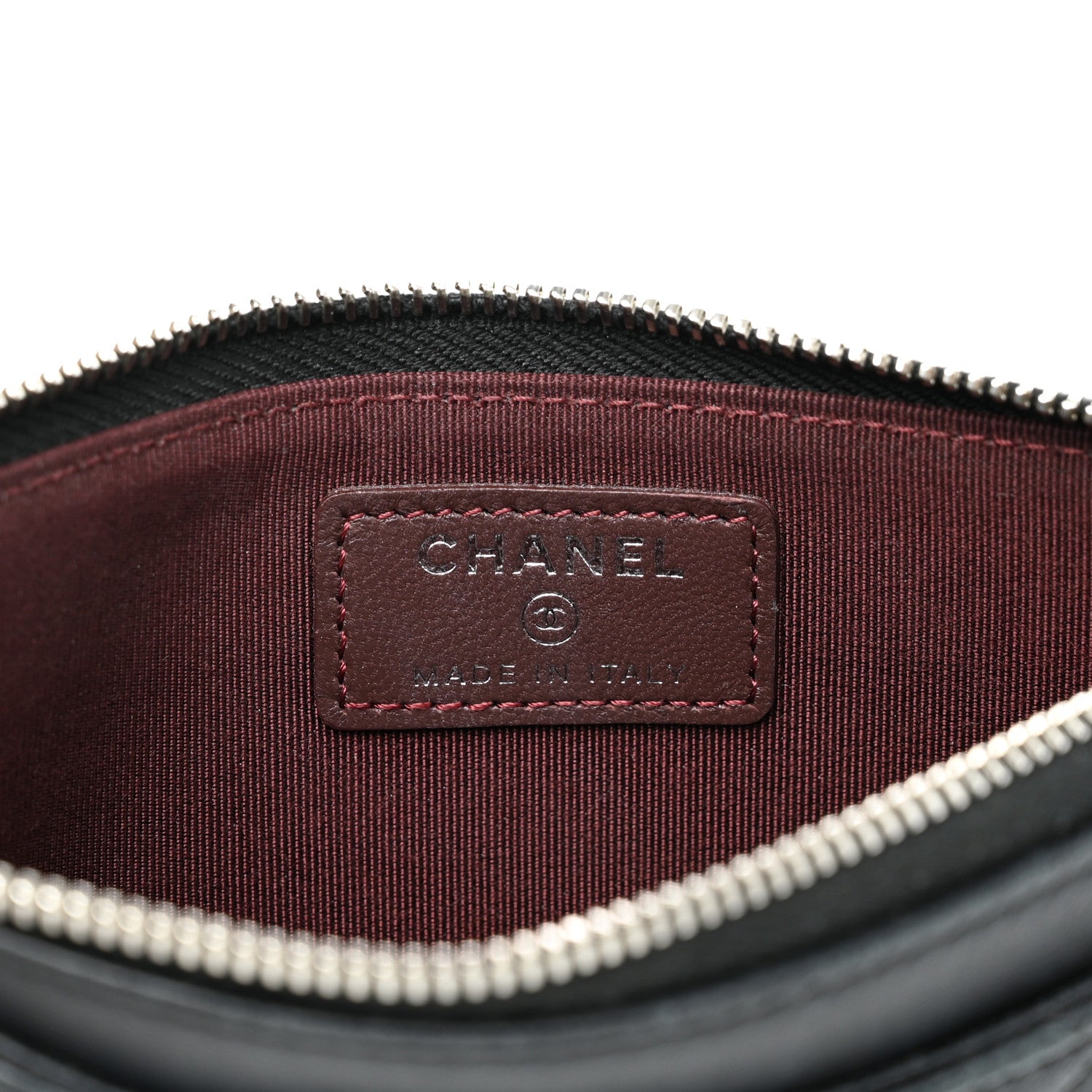 Chanel Lambskin Quilted Classic Zip Pouch Black 6 of 12