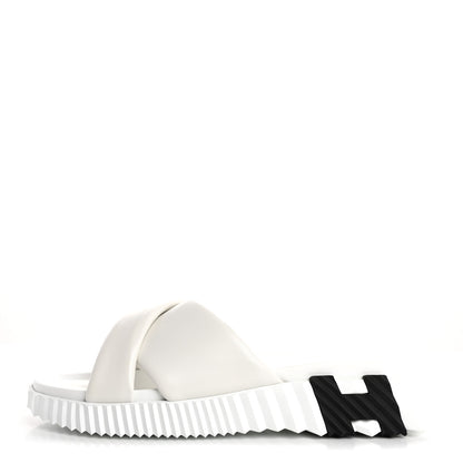 Hermes Nappa Womens Infra Sandals 38 White 1 of 10