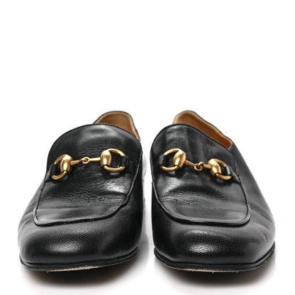 Gucci Goatskin Womens Horsebit Mid-Heel Loafers 36.5 Black 2 of 7