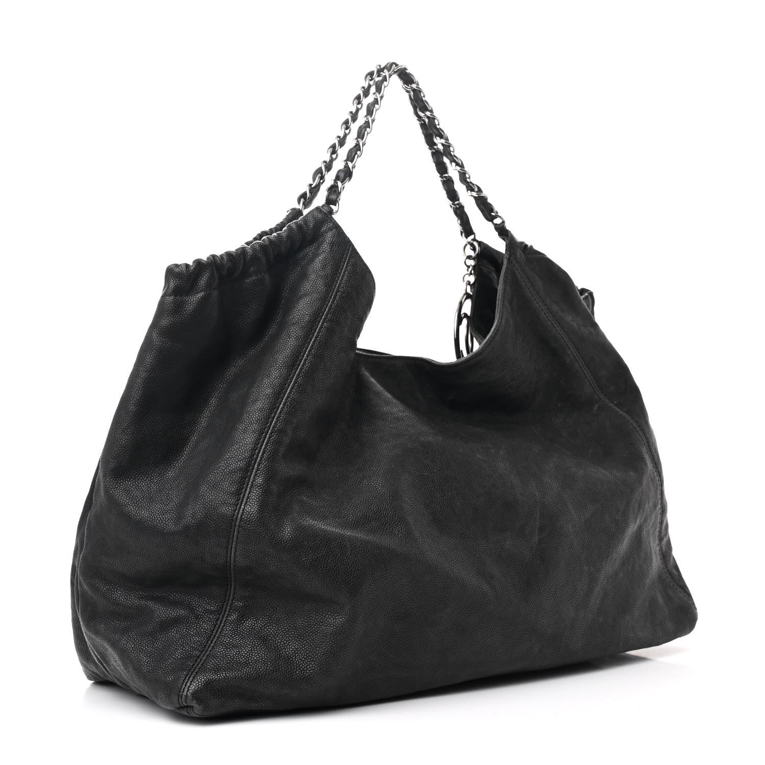 Chanel Distressed Caviar XL Coco Cabas Black 4 of 12