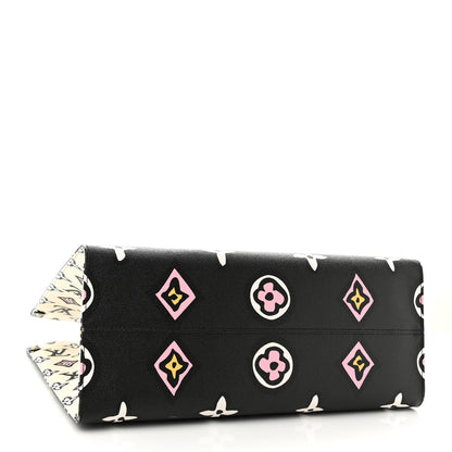 Louis Vuitton Monogram Giant Wild At Heart Onthego GM Black 4 of 9