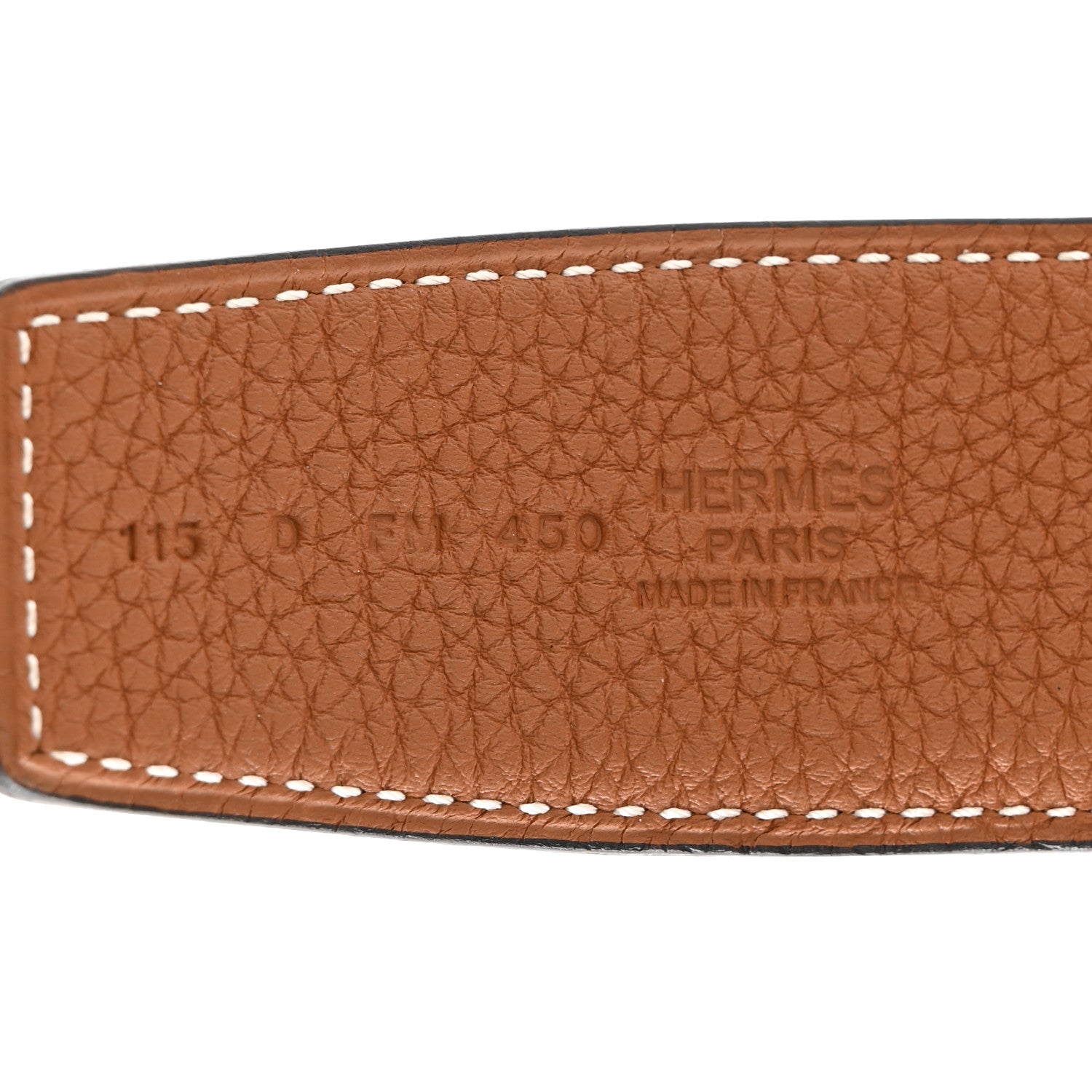 Hermes Box 135 Togo 38mm H Belt 115 46 Black Gold 5 of 6