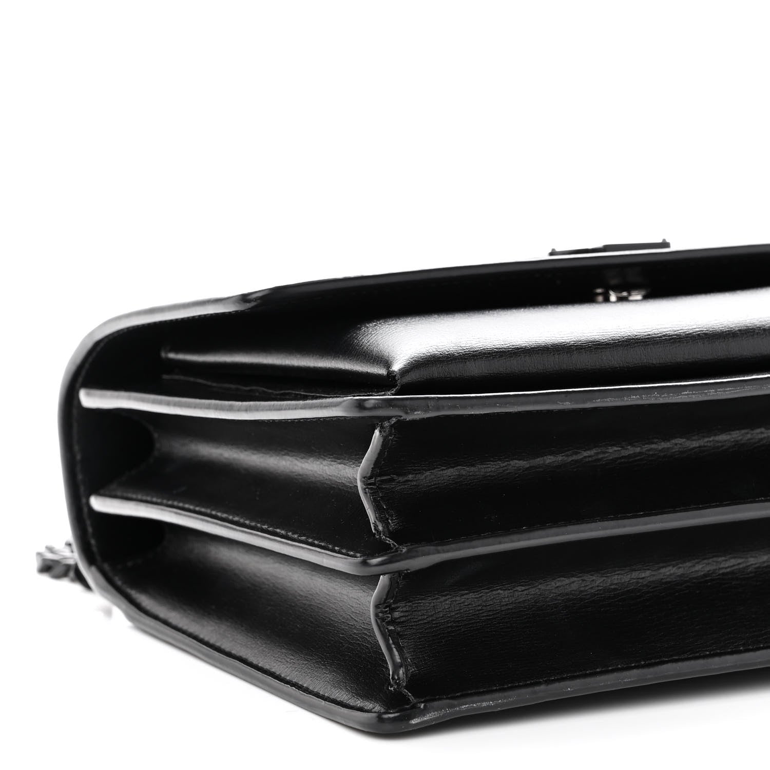 Saint Laurent Calfskin Medium Monogram Monochrome Sunset Black 8 of 9