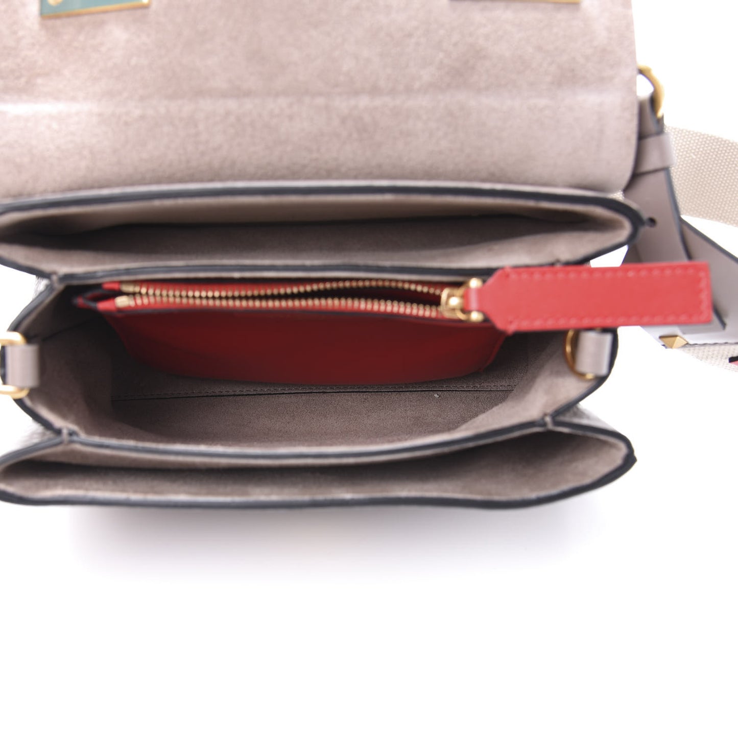 Grainy Calfskin Mini Vring Shoulder Bag Clay