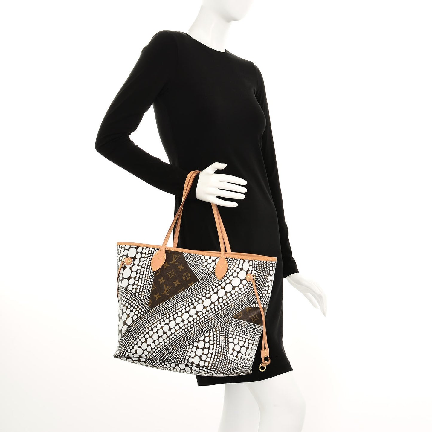 Monogram Kusama Waves Neverfull MM White