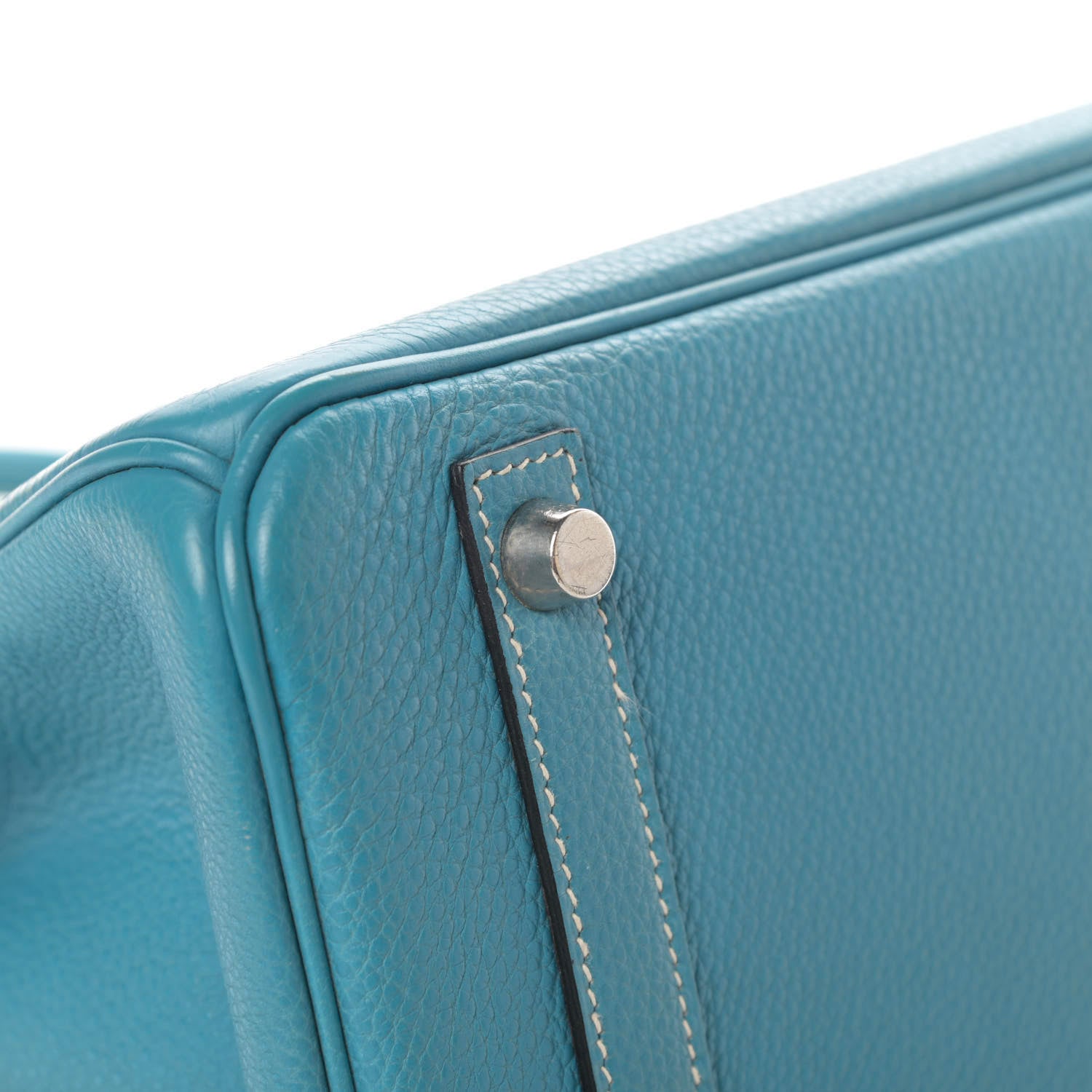 Hermes Taurillon Clemence Birkin 30 Blue Jean 8 of 46