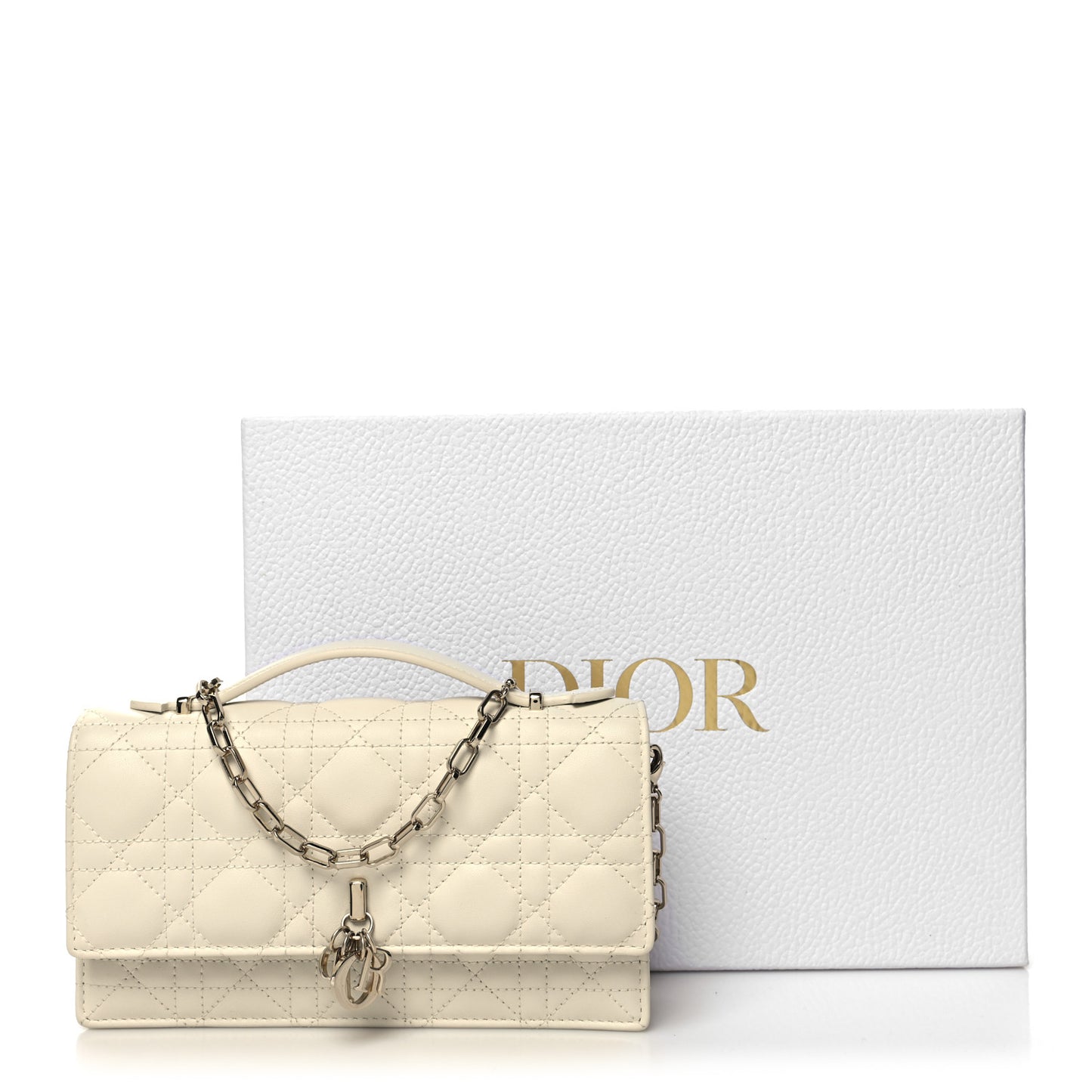 Lambskin Cannage Mini My Dior Bag Latte