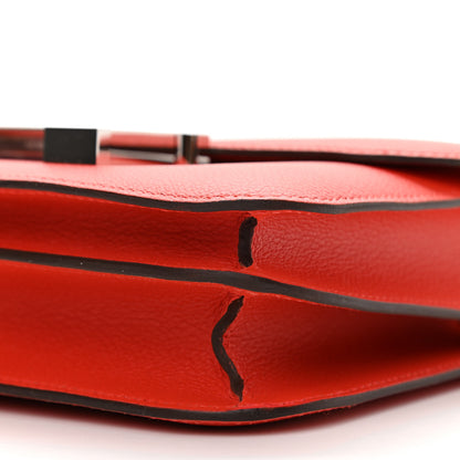Hermes Evercolor Shiny Alligator Constance 18 Capucine Sanguine 10 of 11