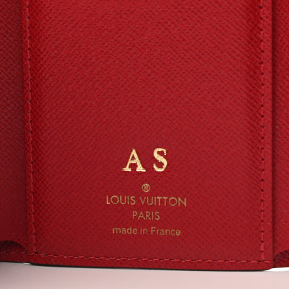 Louis Vuitton Damier Ebene Victorine Wallet Red 6 of 7