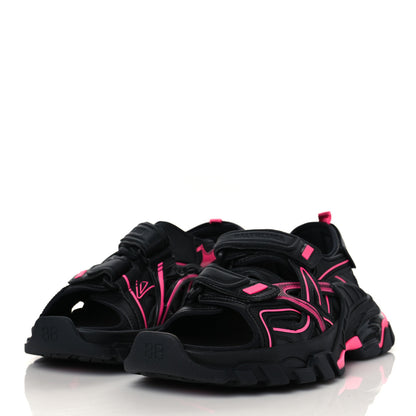 Balenciaga Rubber Neoprene Bi-Color Womens Track Sandals 36 Black Fluo Pink 3 of 7