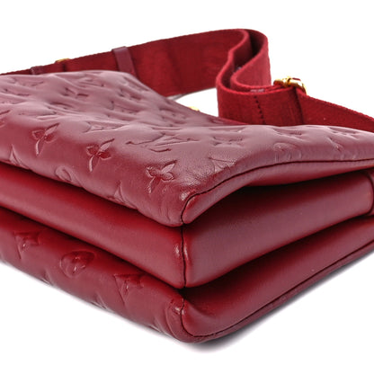 Louis Vuitton Lambskin Embossed Monogram Coussin PM Wine 9 of 9