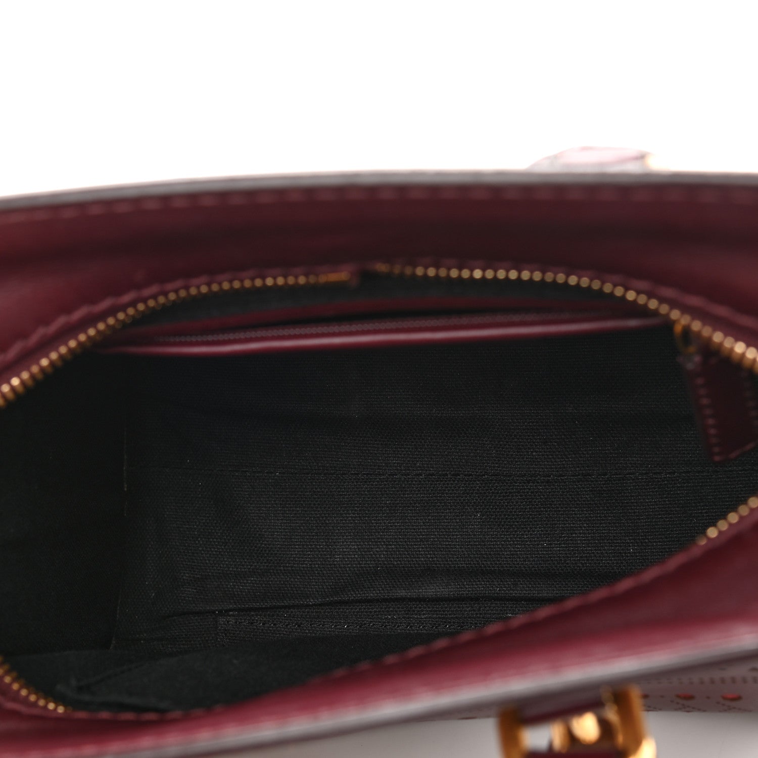 Alexander McQueen Studded Mini Padlock Zip Around Tote Bordeaux 5 of 10