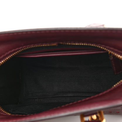 Alexander McQueen Studded Mini Padlock Zip Around Tote Bordeaux 5 of 10