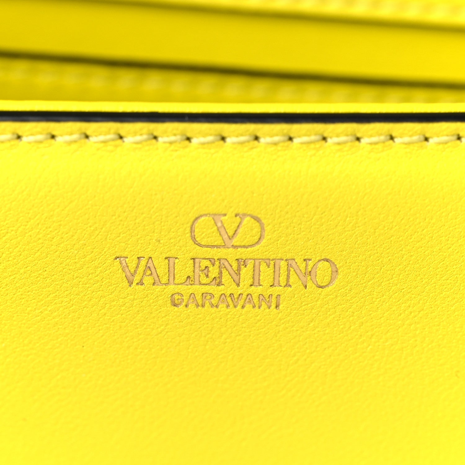 Valentino Garavani Calfskin Vlogo Small Loco Shoulder Bag Shocking Yellow 6 of 9