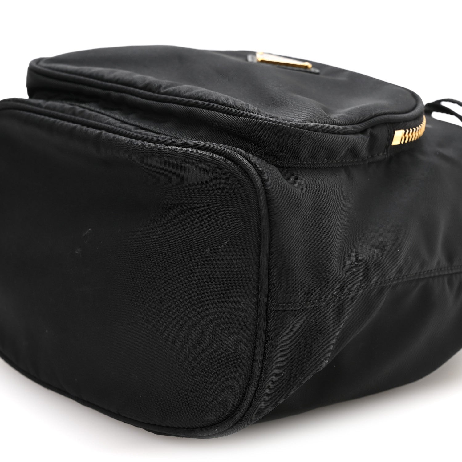Prada Re-Nylon Saffiano Duet Bucket Crossbody Bag Black Black 9 of 11
