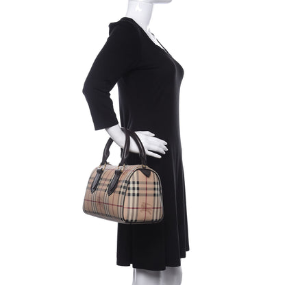 Burberry Haymarket Check Small Chester Bowling Bag Chocolate 2 of 10