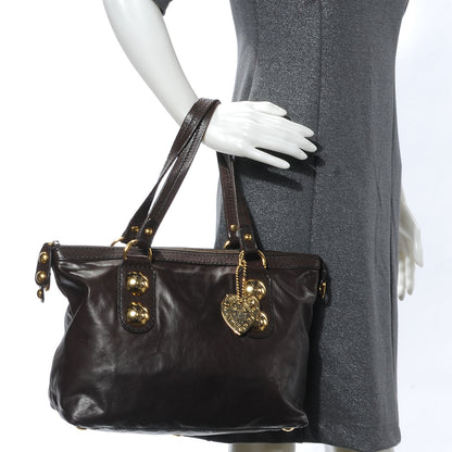 Gucci Leather Babouska Tote Brown 2 of 7
