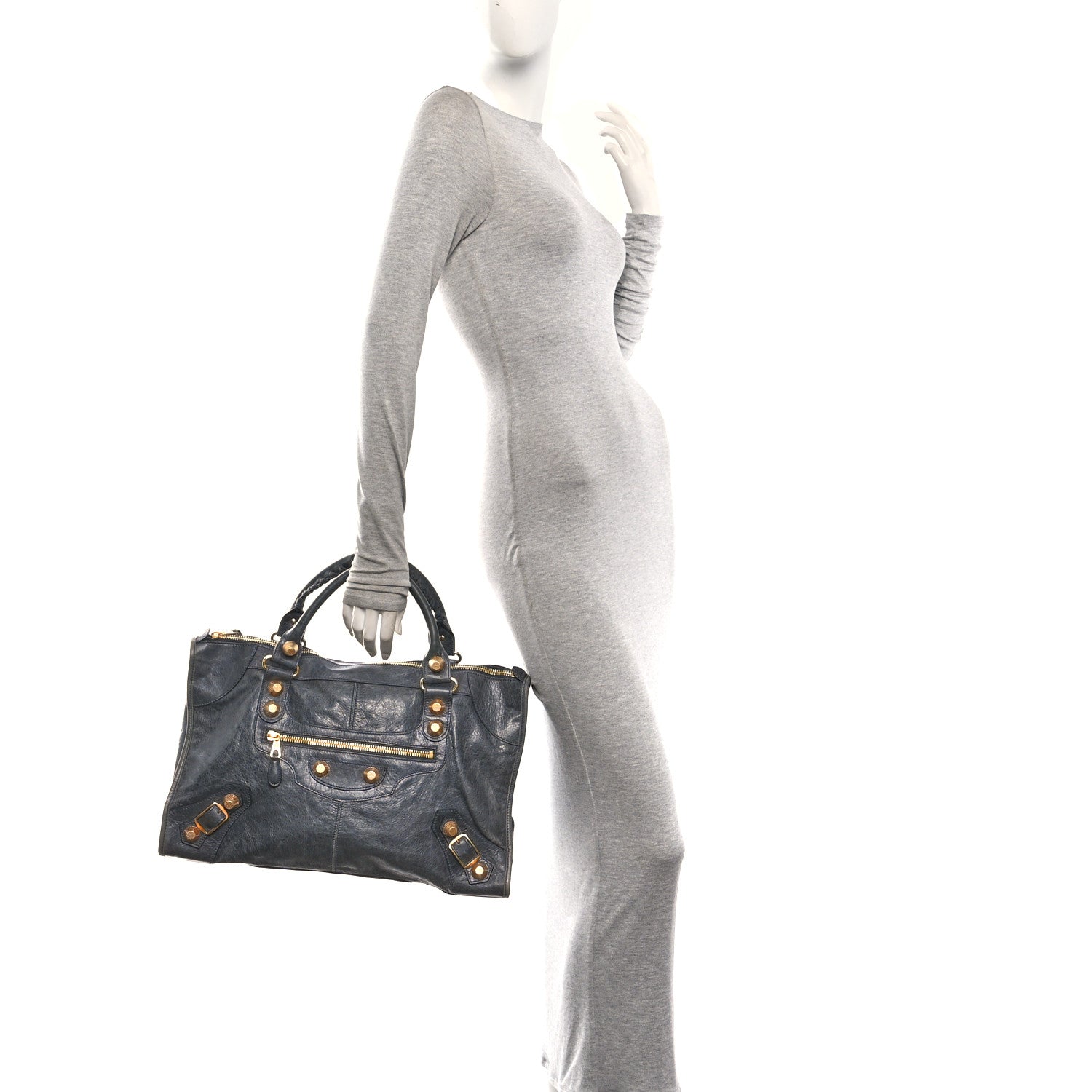 Balenciaga Agneau Giant 21 Gold Hardware Work Bleu Glacier 2 of 11