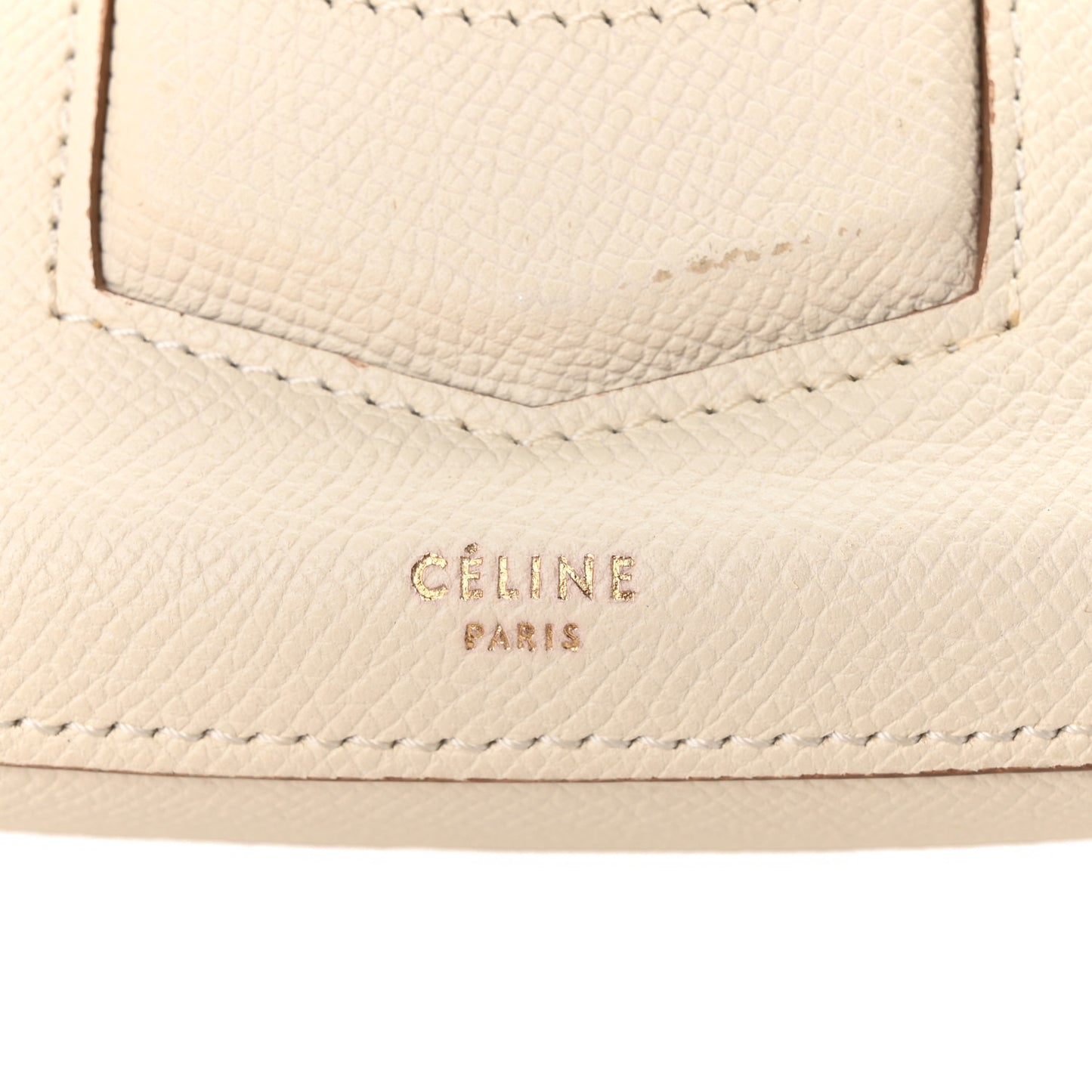 Grained Calfskin Small Trotteur White