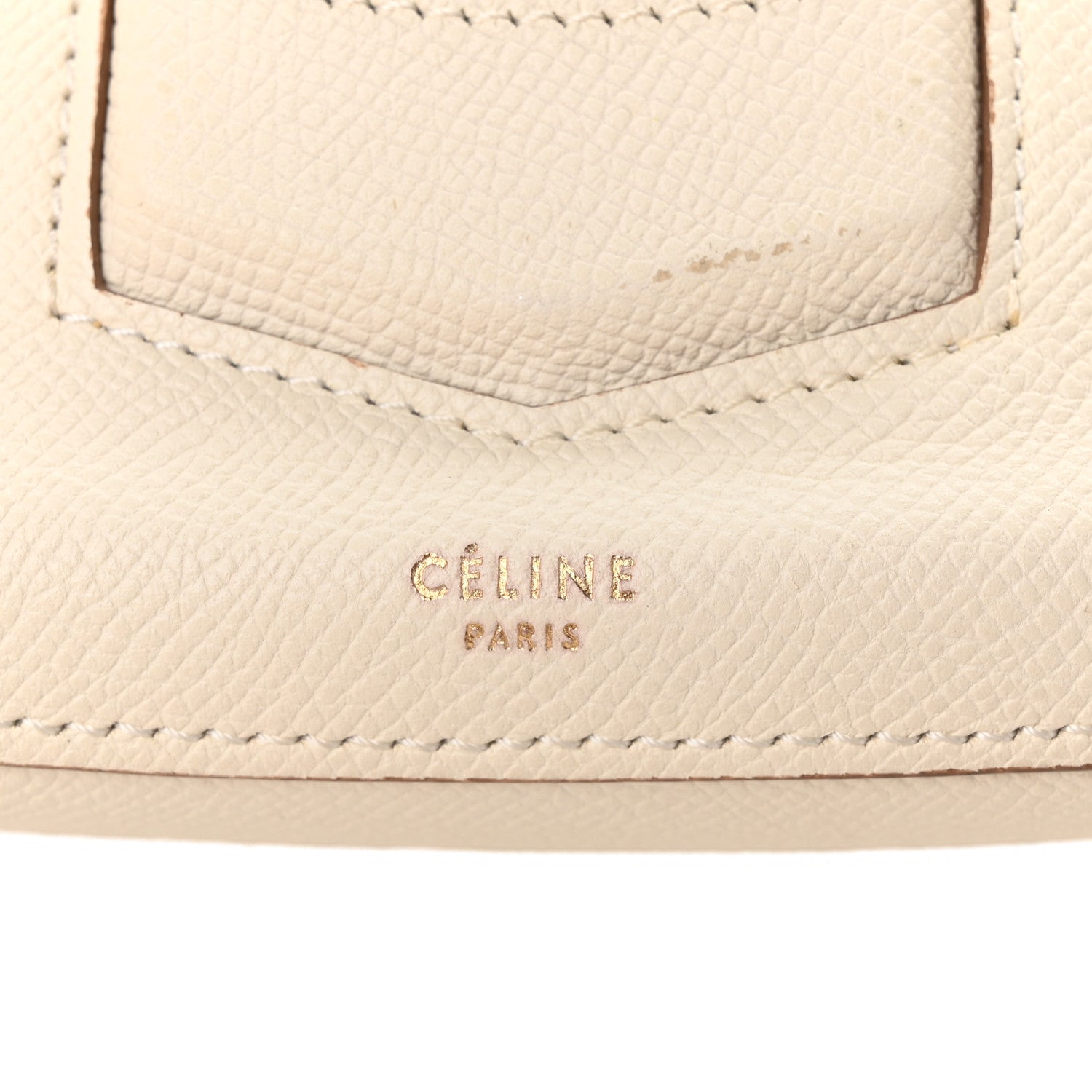 Celine Grained Calfskin Small Trotteur White 6 of 11