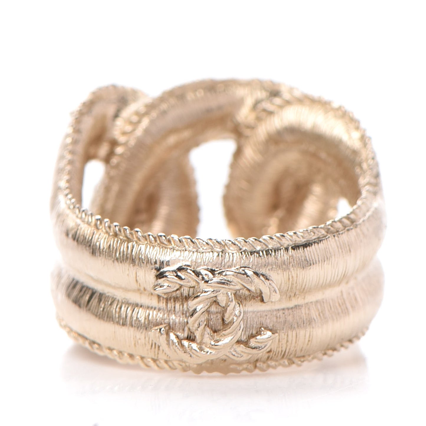 Pearl Crystal CC Ring 52 6 Gold Pearly White