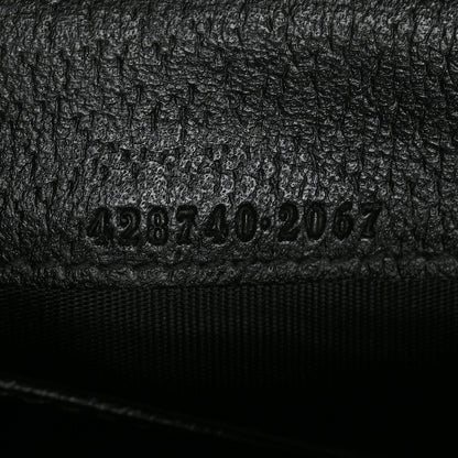 Gucci Calfskin Boar Effect GG Marmont Long Wallet Black 7 of 7
