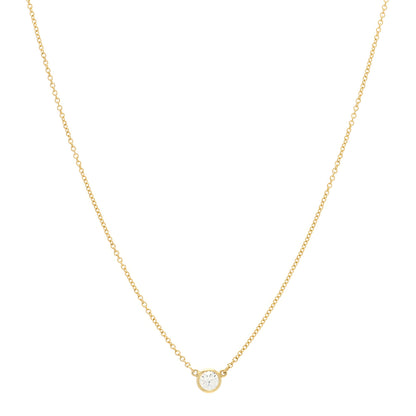 Tiffany 18K Yellow Gold Diamond .25ct Elsa Peretti Diamonds by the Yard Pendant Necklace 1 of 5