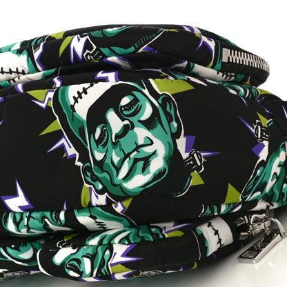 Prada X UNIVERSAL STUDIOS Tessuto Nylon Frankenstein Print Pouch Black Menta 11 of 11