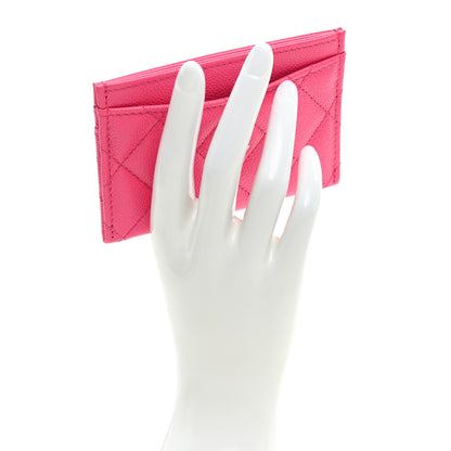 Chanel Caviar Quilted Card Holder Pink 2 of 7