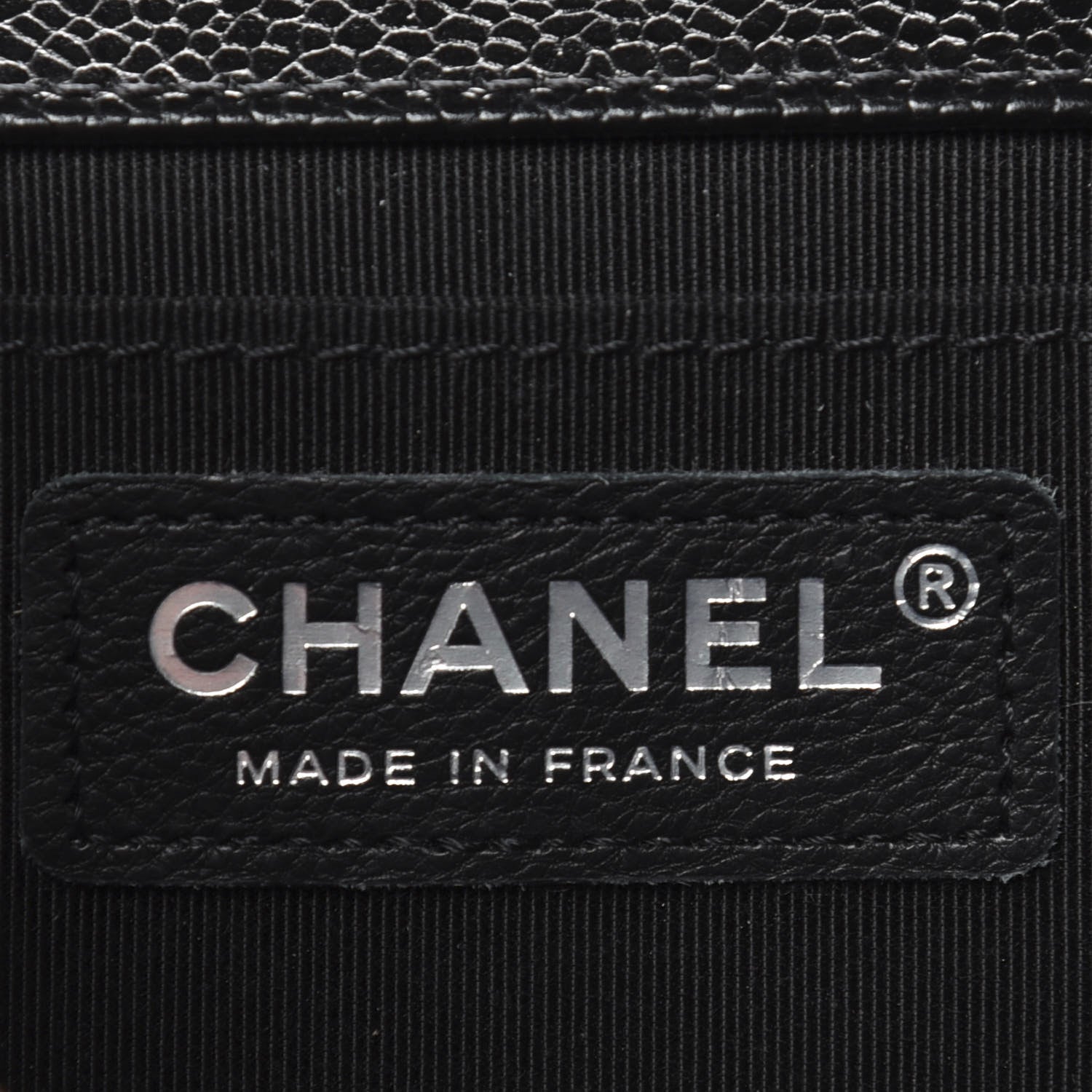 Chanel Caviar Chevron Quilted Medium Boy Flap Black 8 of 10