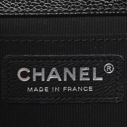 Chanel Caviar Chevron Quilted Medium Boy Flap Black 8 of 10