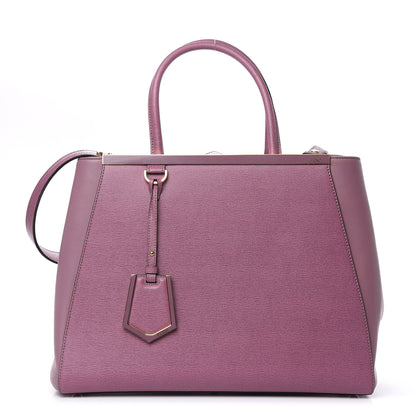 Fendi Vitello Elite Flamingo Regular 2Jours Tote Lilla Glicine 1 of 9