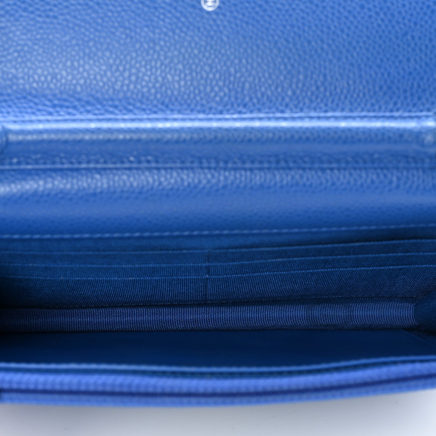 Chanel Caviar Quilted Wallet On Chain WOC Blue 4 of 12