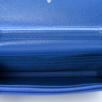 Chanel Caviar Quilted Wallet On Chain WOC Blue 4 of 12