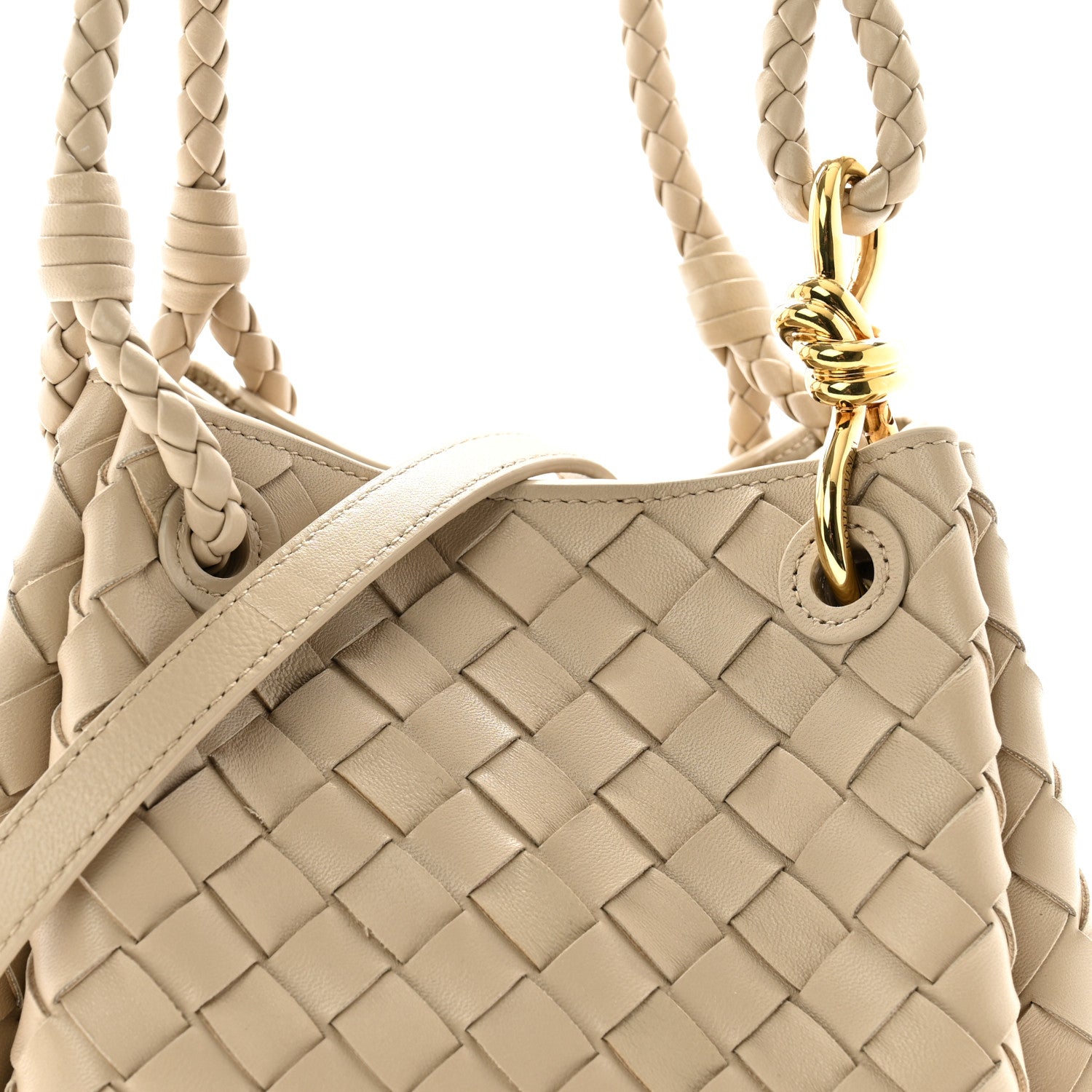 Bottega Veneta Nappa Intrecciato Small Parachute Shoulder Bag Ecru 7 of 9