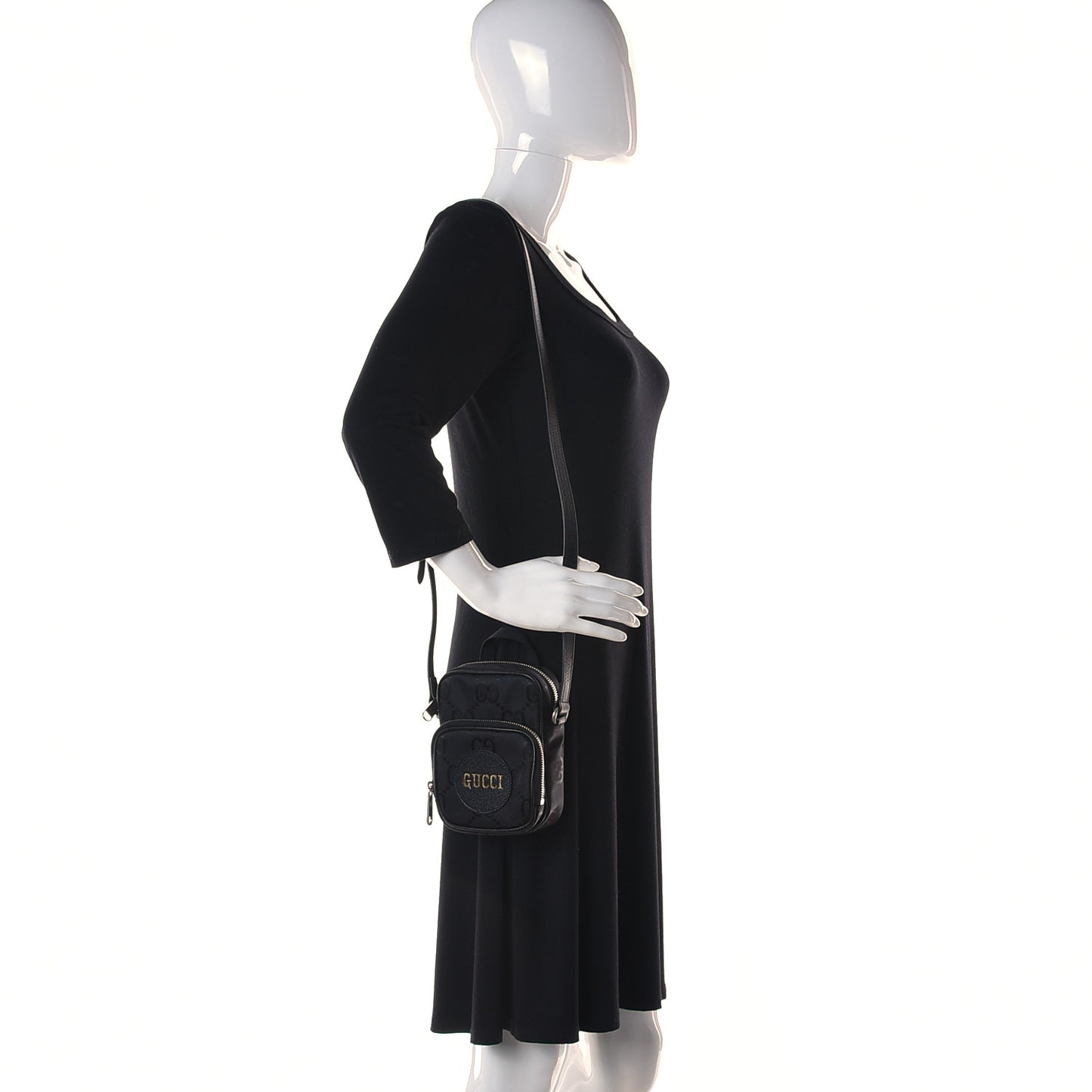 Econyl Nylon Monogram Off The Grid Shoulder Bag Black
