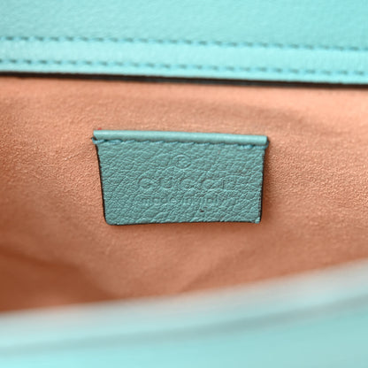 Gucci Wonka Grain Calfskin Mini Diana Tote Bag Dusty Azure Orange Fluo 6 of 10
