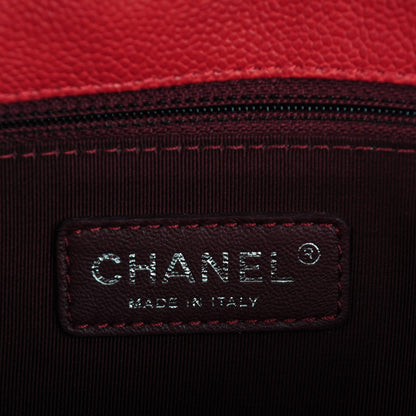 Chanel Caviar Quilted Medium French Riviera Flap Red 7 of 8