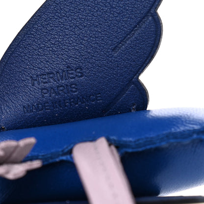 Hermes Milo Lambskin Grigri Rodeo Pegase Horse Bag Charm PM Bleu France Mauve Sylvestre Bleu Saphir 3 of 4