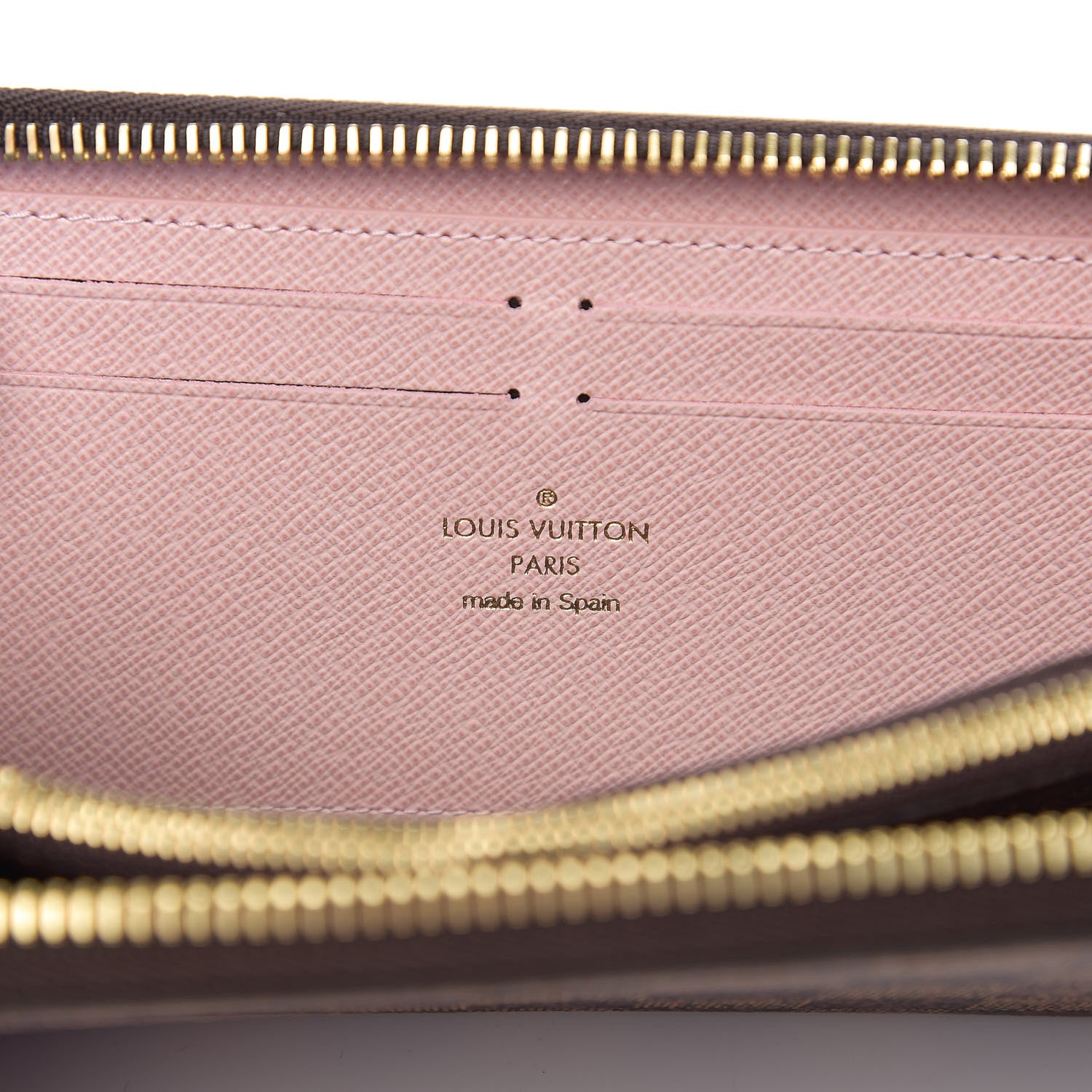 Louis Vuitton Damier Ebene Clemence Wallet Rose Ballerine 5 of 6