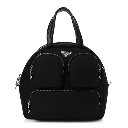 Prada Tessuto Nylon Pocket Cargo Top Handle Bag Black Fuoco 1 of 11