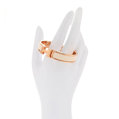 Hermes Enamel Narrow Clic Clac H Bracelet PM Creme 2 of 5