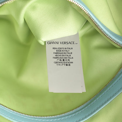 Versace Denim Barocco Quilted Studded Vanitas Demetra Blue 8 of 19