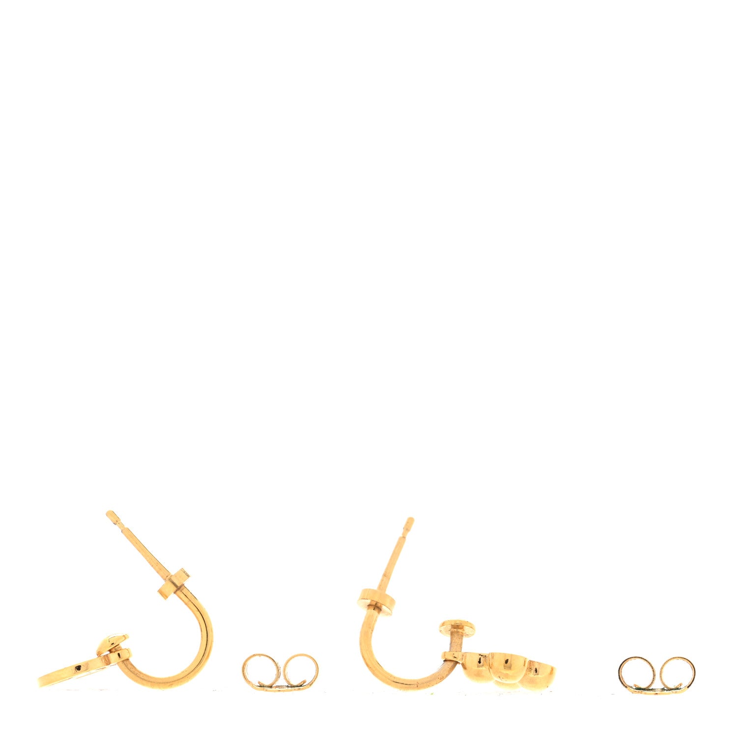 Louis Vuitton Brass Blooming Earrings Gold 3 of 4